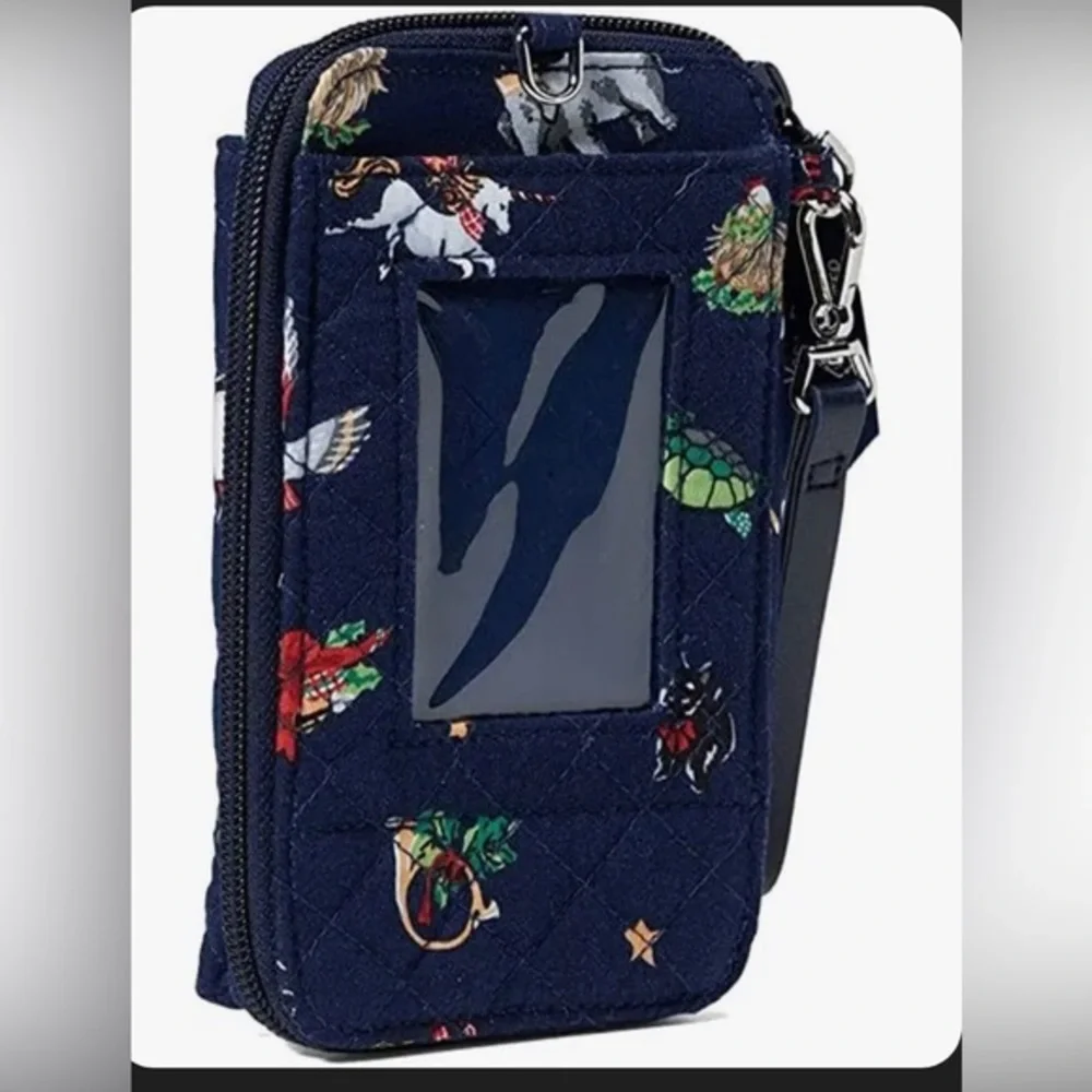 Vera Bradley Cotton Snow Globe Motifs‎ RFID Smartphone Wristlet brand new